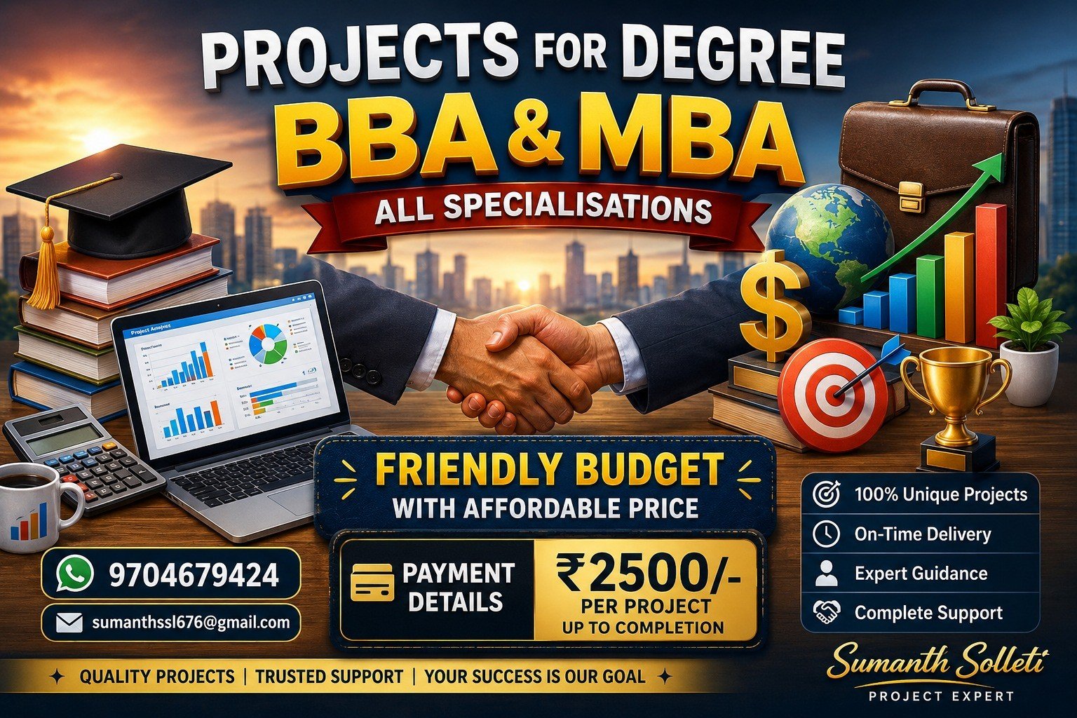 BBA and MBA academic project services poster